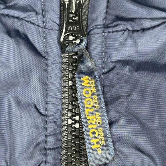 Woolrich John Rich & Bros Vest Mens XL Navy Duck Down Puffer Insulated Zip Warm - Picture 8 of 13